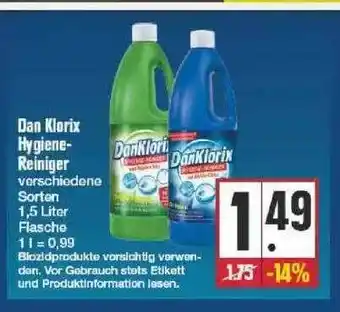 Edeka Dan Klorix Hygiene-reiniger Angebot