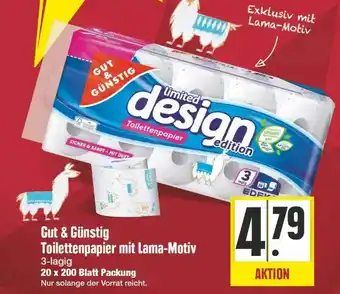 Edeka Gut & Günstig Toilettenpapier Mit Lama-motiv Angebot