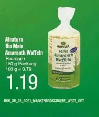 Edeka Alnatura Bio Mais Amaranth Waffeln Angebot