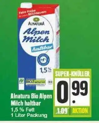 Edeka Alnatura Bio Alpen Milch Haltbar Angebot