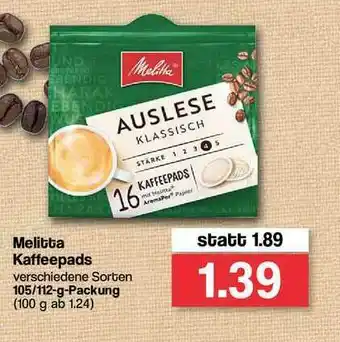 Famila Nord Ost Melitta Kaffeepads Angebot