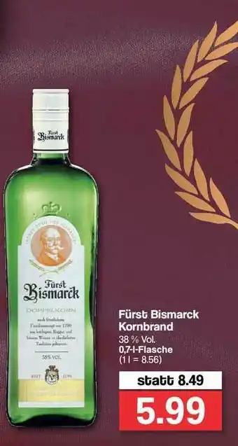 Famila Nord Ost Fürst Bismarck Kornbrand Angebot