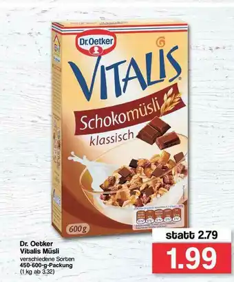 Famila Nord Ost Dr Oetker Vitalis Müsli Angebot