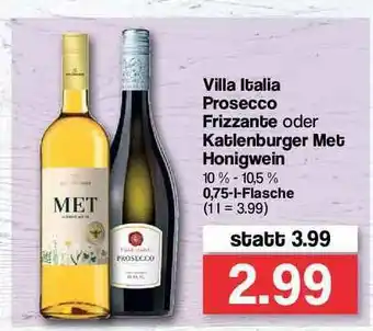 Famila Nord Ost Villa Italia Prosecco Frizzante Oder Katlenburger Met Honigwein Angebot