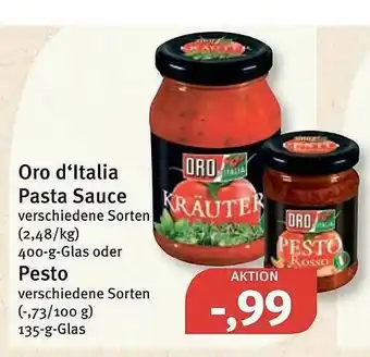 Feneberg Oro D'italia Pasta Sauce Angebot