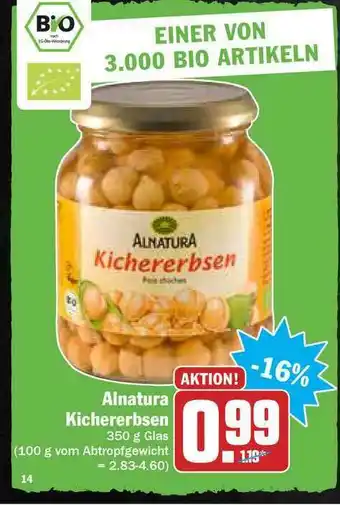 Hit Alnatura Kichererbsen Angebot