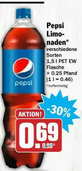 Hit Pepsi Limonaden Angebot