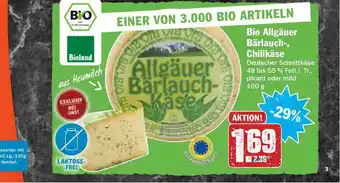 Hit Bio Allgäuer Bärlauch-, Chilikäse Angebot