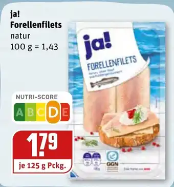 REWE Center ja! Forellenfilets 125g Angebot