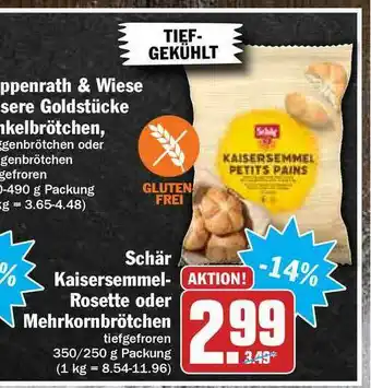 Hit Schär Kaisersemmel-rosette Oder Mehrkornbrötchen Angebot