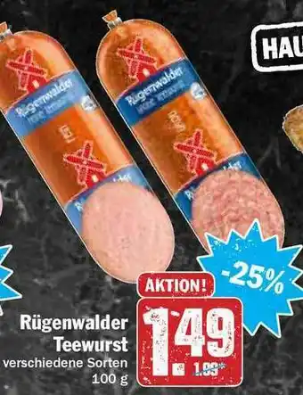 Hit Rügenwalder Mühle Teewurst Angebot