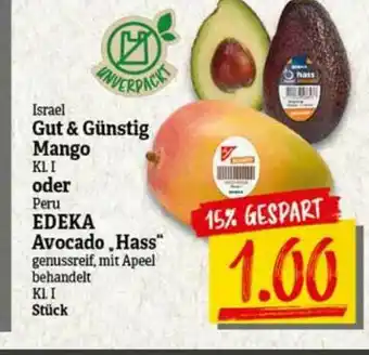 nah & gut Israel Gut & Günstig Mango Oder Peru Edeka Avocado „hass” Angebot