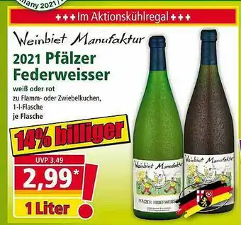 Norma Weinbiet Manufaktur 2021 Pfälzer Federweisser Angebot