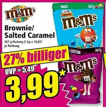 Norma M&m's Brownie Oder Salted Caramel Angebot