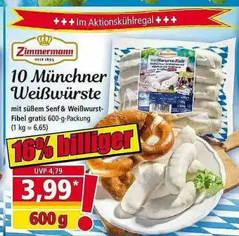 Norma Zimmermann 10 Münchner Weißwürste Angebot