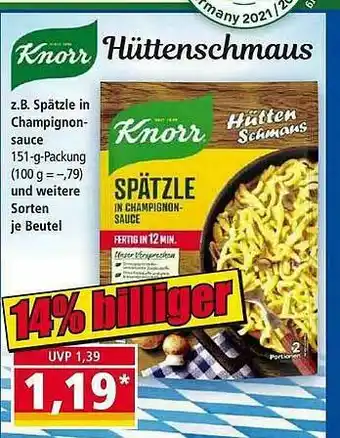 Norma Knorr Hüttenschmaus Angebot