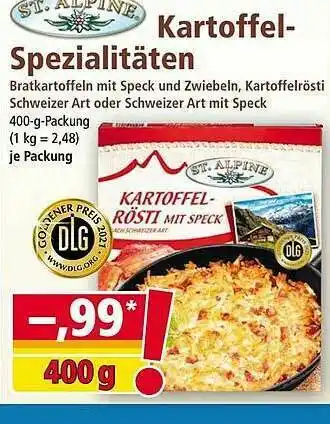 Norma St. Alpine Kartoffel-spezialitäten Angebot