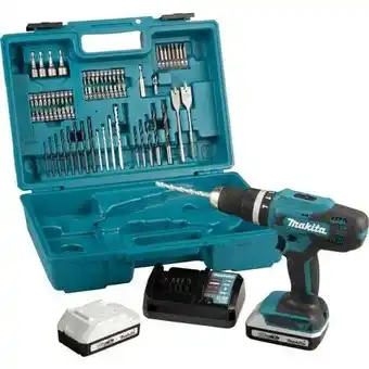 ManoMano Makita schlagbohrmaschine ø 13 mm 18v li-ion 2ah im koffer mit zubehörset - hp488daex1 Angebot