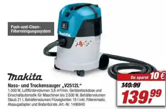 toom Baumarkt Makita Nass- Und Trockensauger „v2512l” Angebot