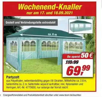 toom Baumarkt Partyzelt Angebot