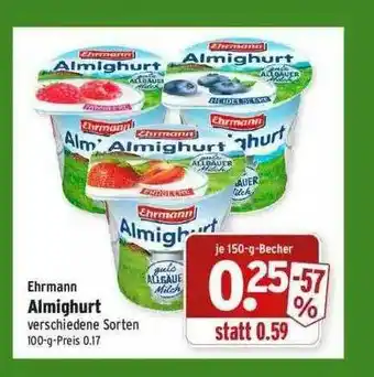 Wasgau Ehrmann Almighurt Angebot