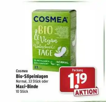 Wasgau Cosmea Bio-slipeinlagen Oder Maxi-binde Angebot