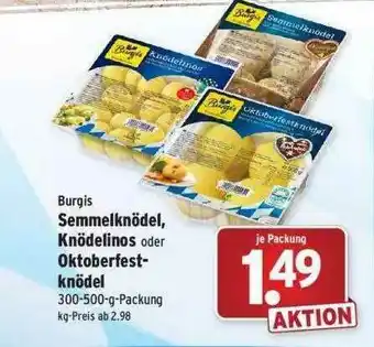 Wasgau Burgis Semmelknödel, Knödelinos Oder Oktoberfestknödel Angebot