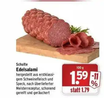 Wasgau Schulte Edelsalami Angebot