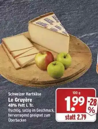 Wasgau Schweizer Hartkäse Le Gruyère Angebot