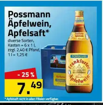 Logo Getränkemarkt Possmann äpfelwein Apfelsaft Angebot