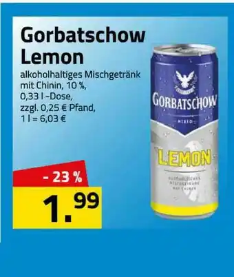 Logo Getränkemarkt Gorbatschow Lemon Angebot