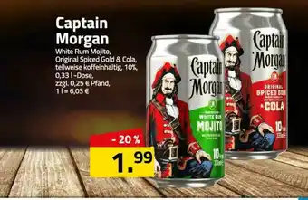 Logo Getränkemarkt Captain Morgan White Rum Mojito Angebot