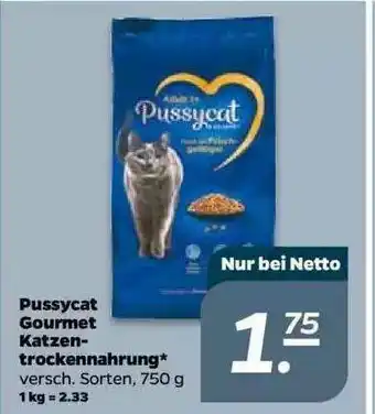 NETTO Pussycat Gourmet Katzen-trockennahrung Angebot