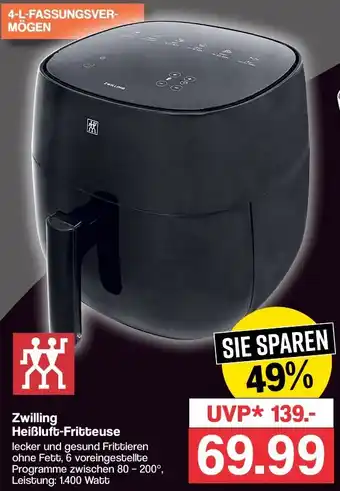 Famila Nord West Zwilling Heißluft-Fritteuse Angebot