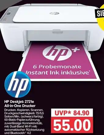 Famila Nord West HP Deskjet 2721e All-in-One Drucker Angebot