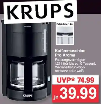 Famila Nord West KRUPS Kaffeemaschine Pro Aroma Angebot