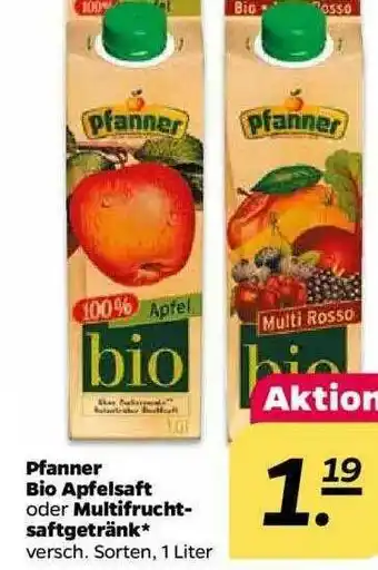 NETTO Pfanner Bio Apfelsaft Oder Mutlifrucht-saftgetränk Angebot