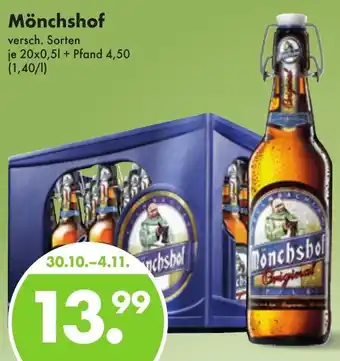 Trink und Spare Mönchshof 20x0,5 L Angebot