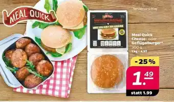 NETTO Meal Quick Cheese- Oder Geflügelburger Angebot