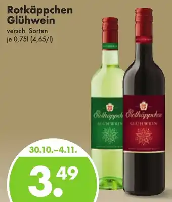 Trink und Spare Rotkäppchen Glühwein 0,75 L Angebot