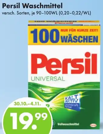 Trink und Spare Persil Waschmittel 90-100 WL Angebot