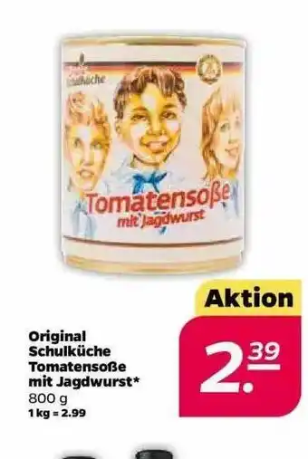 NETTO Original Schulküche Tomatensoße Mit Jagdwurst Angebot