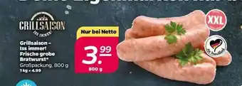 NETTO Grillsaison - Iss Immer! Frische Grobe Bratwurst Angebot