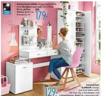 Trends Möbel Shuhschrank Jadira Schminktisch Glamour Angebot