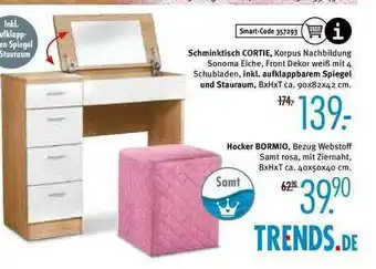 Trends Möbel Schmintktisch Cortie Hocker Bormio Angebot