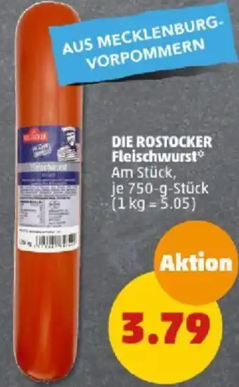 PENNY DIE ROSTOCKER Fleischwurst 750 g Stück Angebot