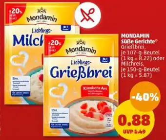 PENNY MONDAMIN Süße Gerichte 107/150 g Beutel Angebot