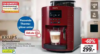 Lidl KRUPS Kaffeevollautomat EA8155/EA815B Angebot