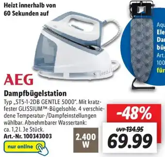 Lidl AEG Dampfbügelstation ST5-1-2DB GENTLE 5000 Angebot