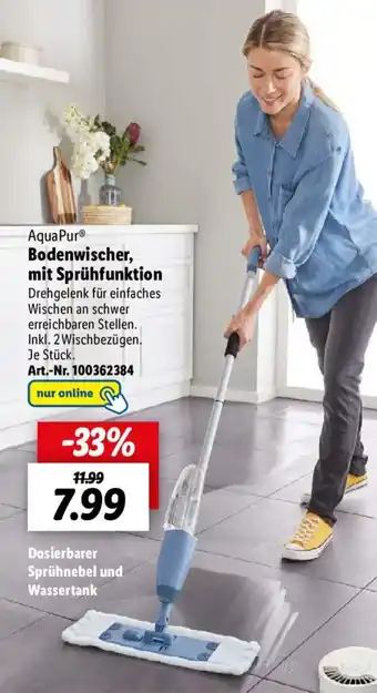 Lidl AquaPur Bodenwischer, mit Sprühfunktion Angebot